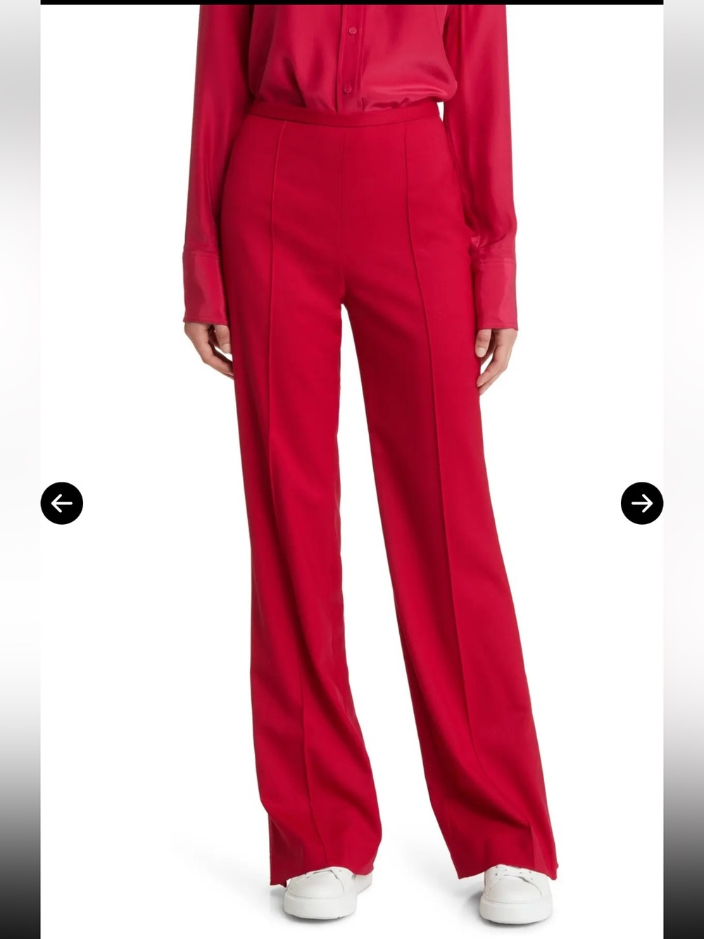 New!  Argent slim pintuck trouser in cranberry